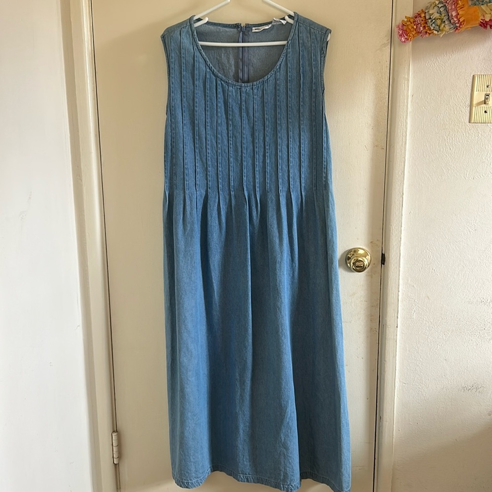 Blair Denim blue maxi sleeveless dress in size XL